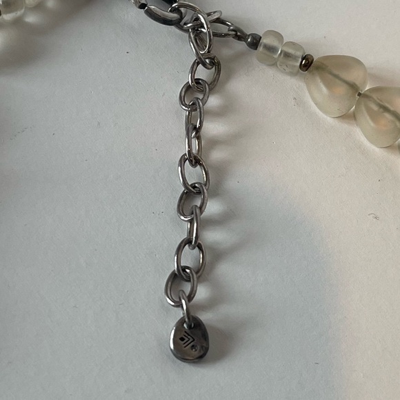 Silpada Necklace with Jade, mother of pearl, shell, and sterling silver 18” - Picture 7 of 12